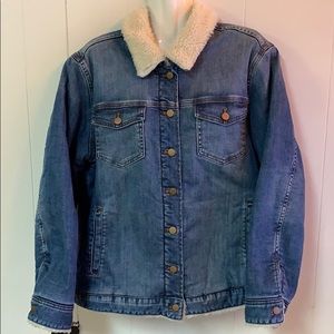 Brand new J Crew Sherpa Fully Lined Denim Jacket